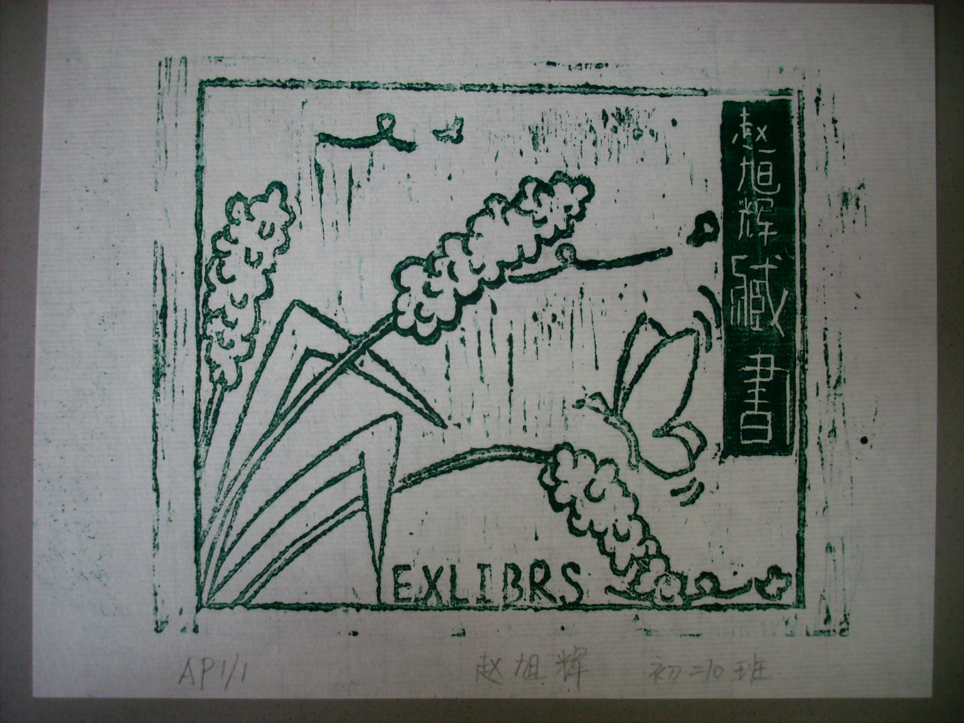 藏书票 （无题） 北京市第19中 赵旭辉