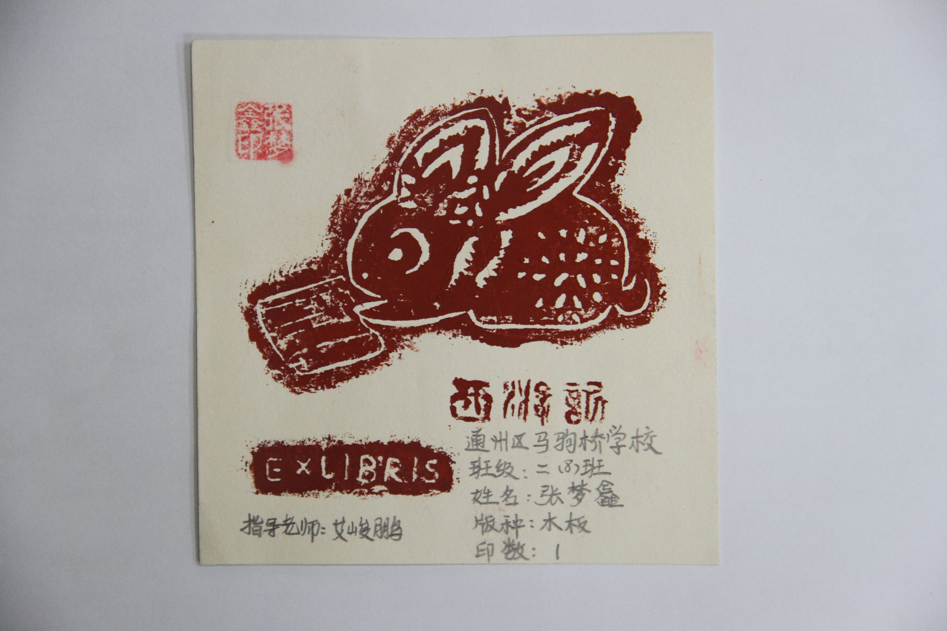 藏书票 （无题） 张梦鑫